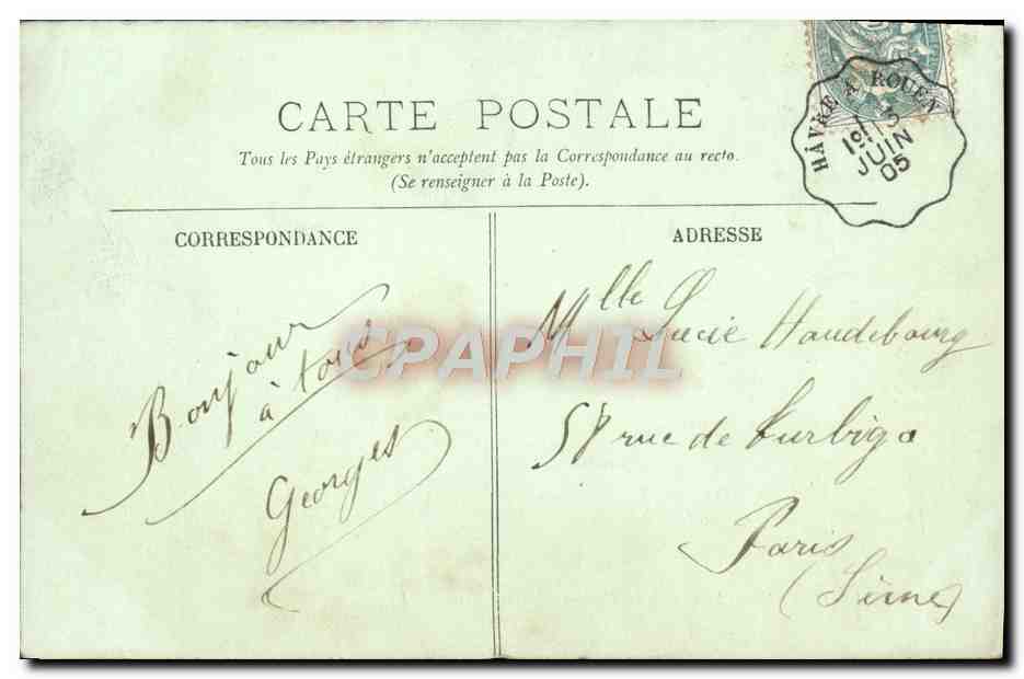 CPA Le Havre Le Cap de la Heve et Sainte Adresse — Rückseite