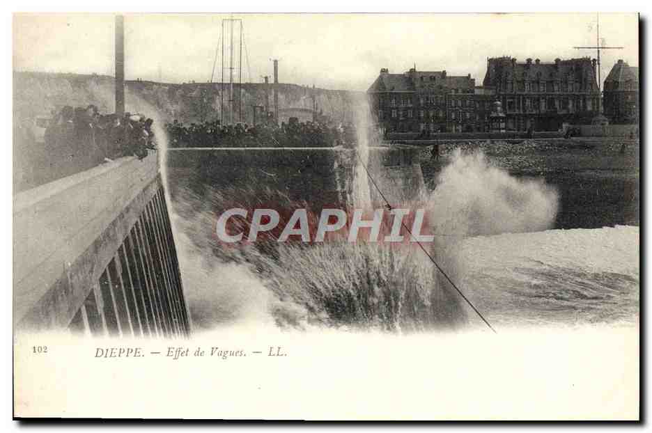 CPA Dieppe Effet de Vagues