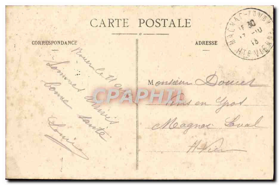 CPA Rouen Fontaine Sainte Marie Taureau — Verso