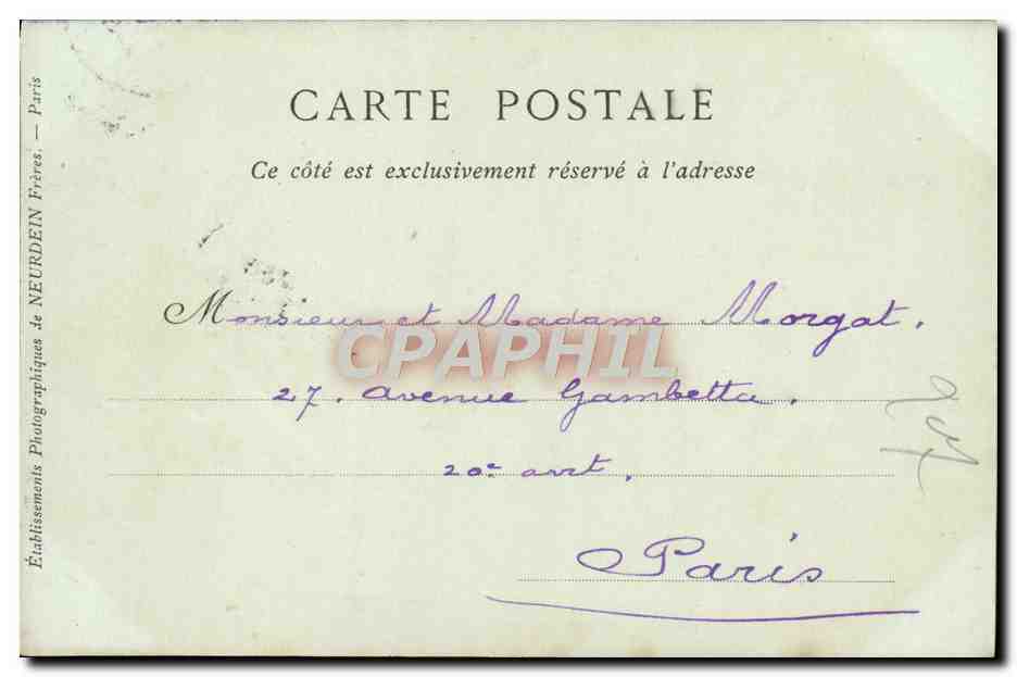 CPA Rouen La Fontaine Sainte Marie Taureau — Verso