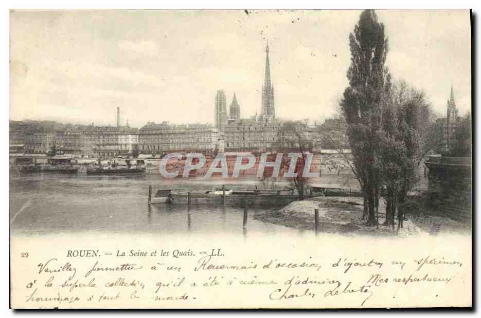 CPA Rouen La Seine et les Quais