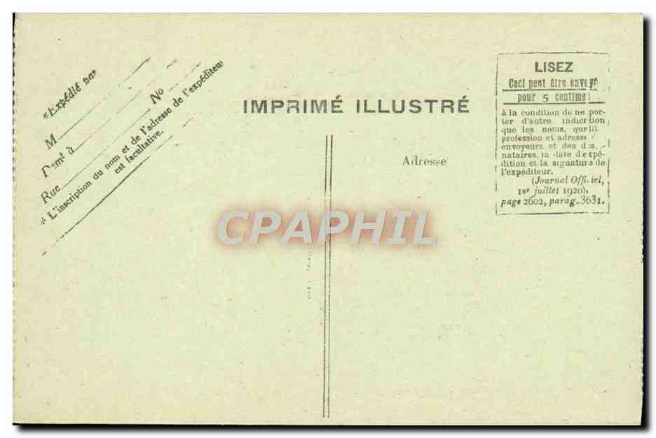 CPA Le Havre Panomara de la Rue de Paris prise de l'Hotel de ville — Rückseite