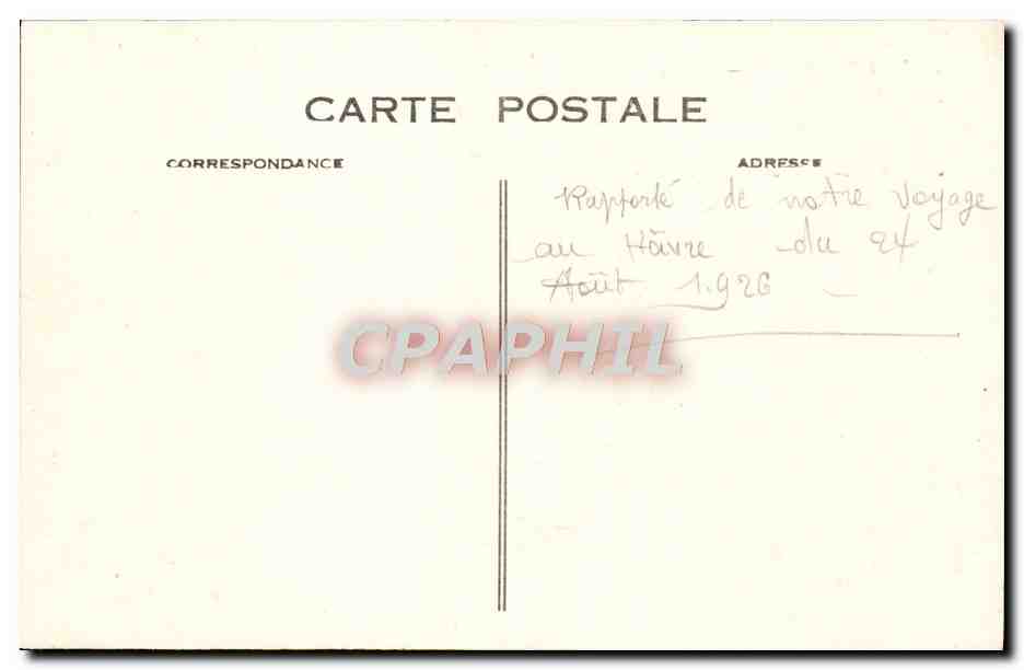 CPA Le Havre Le Paquebot Paris Bateau  — Rückseite