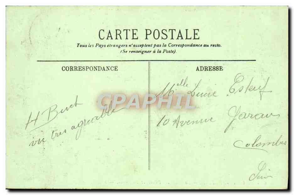 CPA Saint Adresse La Route des phares et Le Havre Tramway  — Rückseite