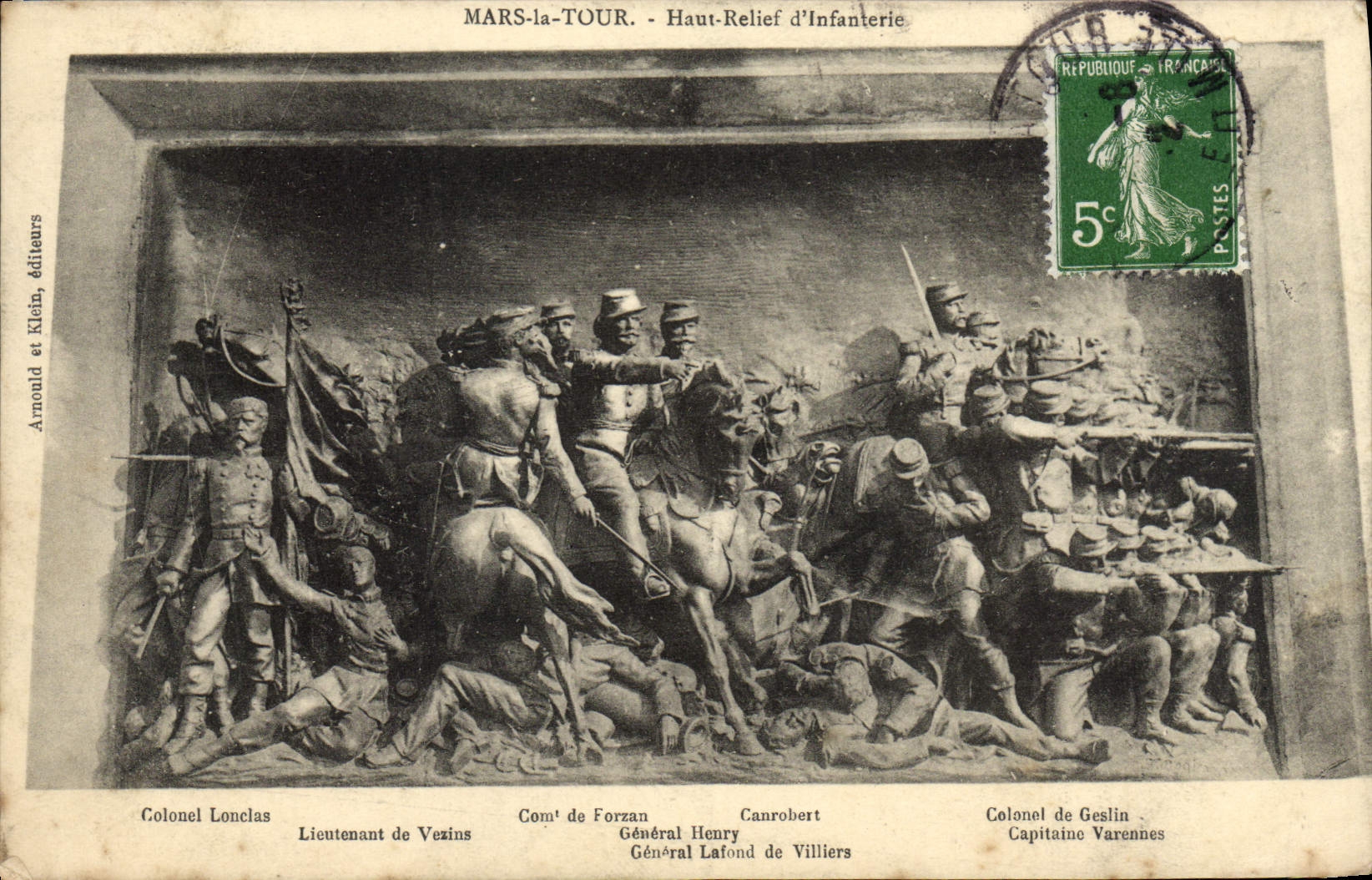 MARS-la-TOUR - Haut-Relief d'Infanterie — Arnold et Klein, éditeurs