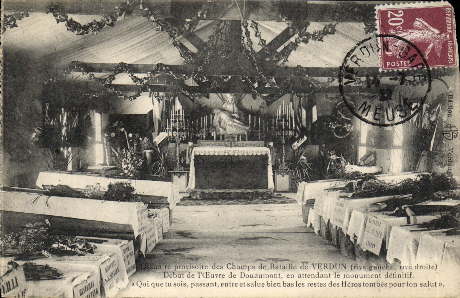 Cesseau provisoire des Champs de Bataille de Verdun — Début de l'Œuvre de Douaumont — Édition Verdition
