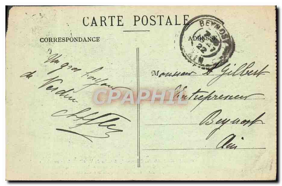 Cesseau provisoire des Champs de Bataille de Verdun — Début de l'Œuvre de Douaumont — Édition Verdition — Rückseite
