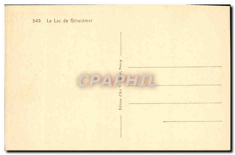 Le Lac de Gérardmer — vue panoramique — éditeur Roeder — Reverso