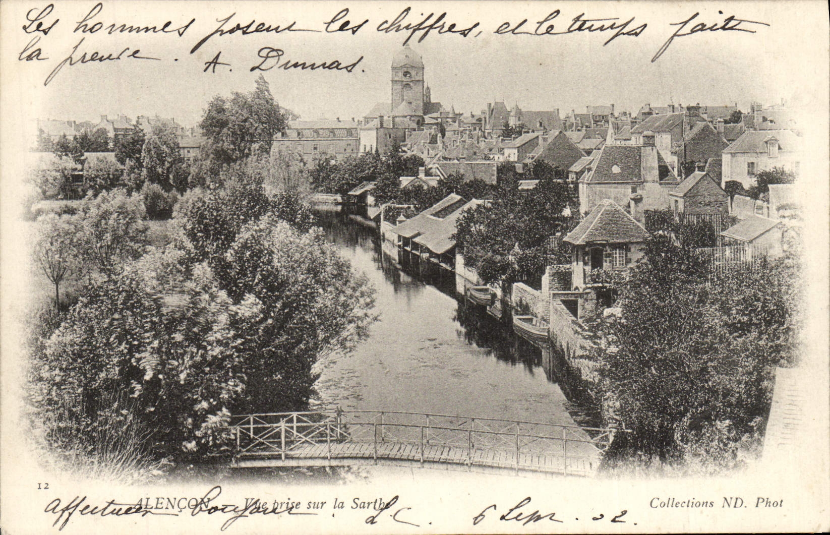 CPA Alencon Vue Prise sur la Sarthe