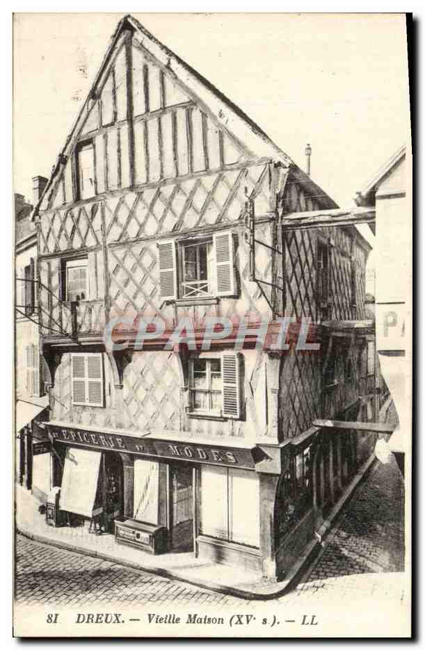 CPA Dreux Vieille Maison Epicerie 