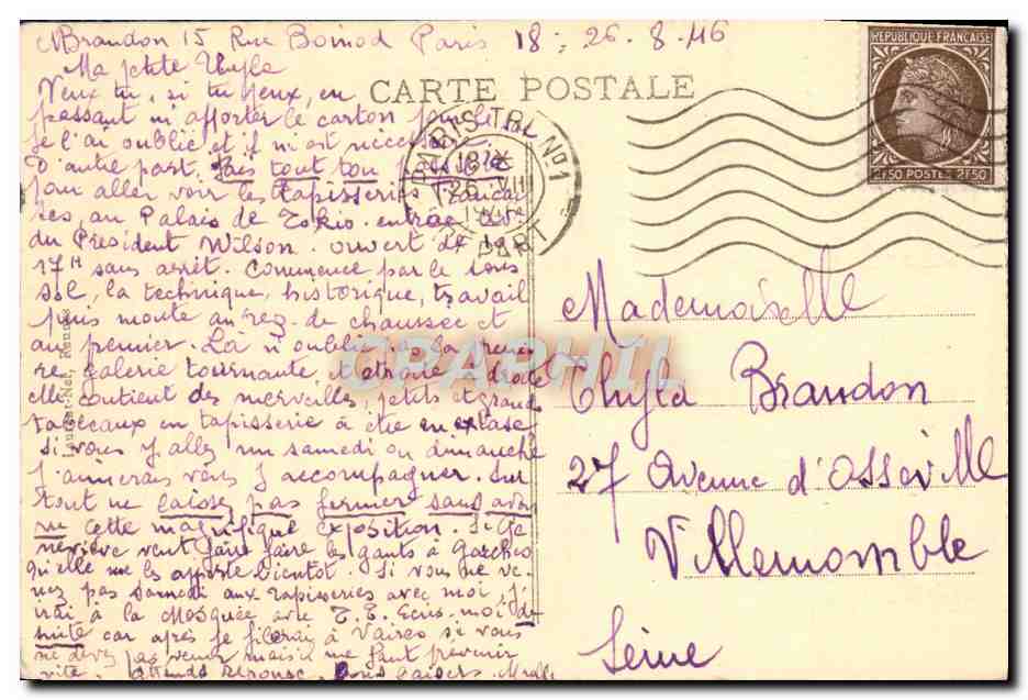 CPA Le Mont St Michel La Crypte de l'Aquilon  — Verso