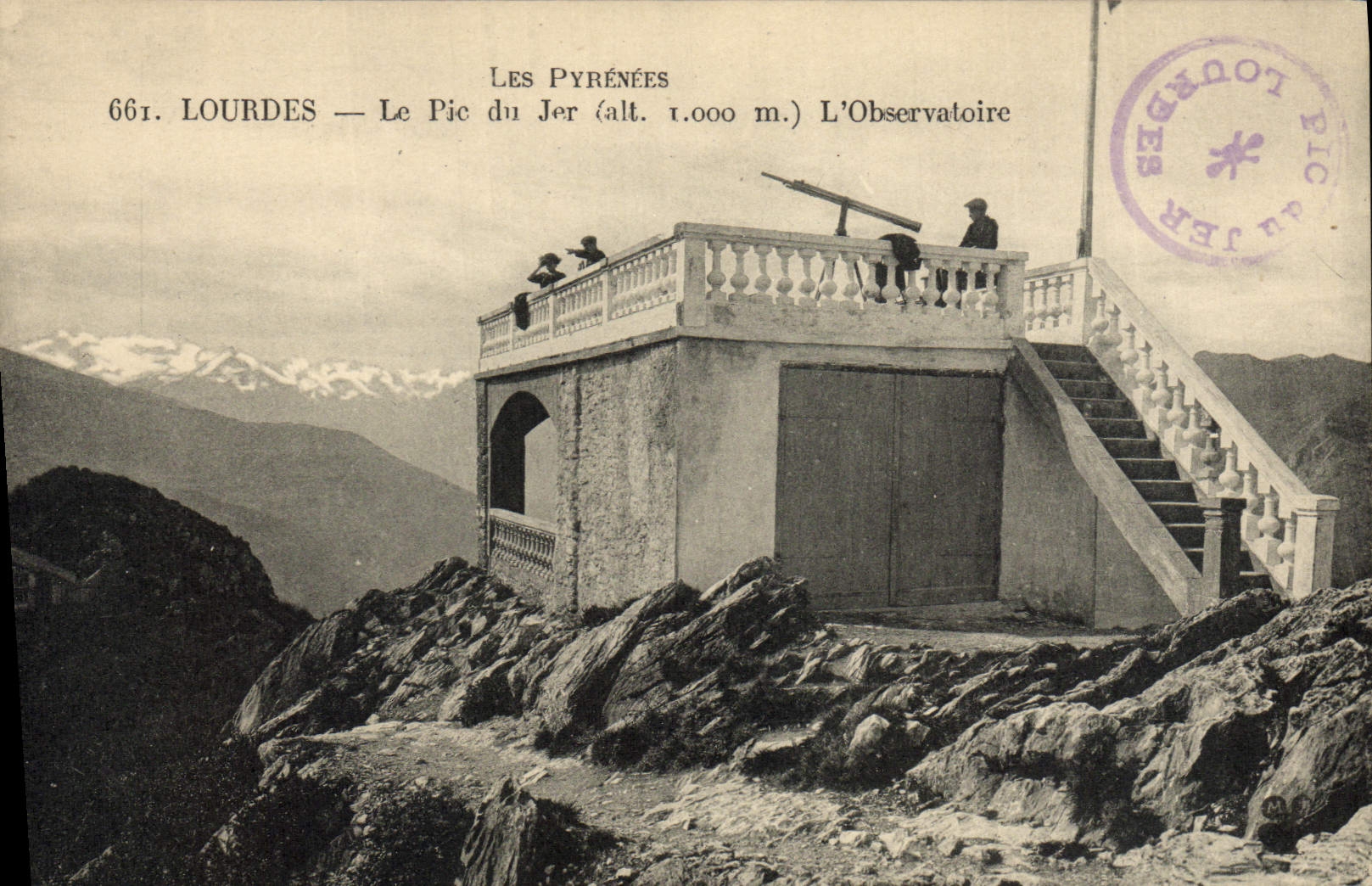CPA Lourdes Le Pic du Jer L'observatoire 