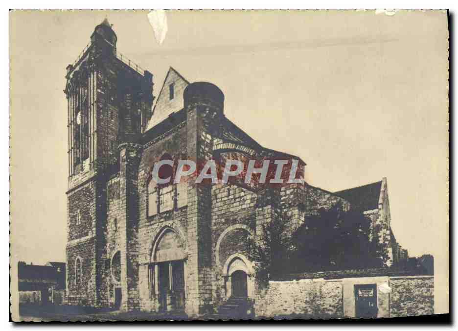 CPM Champeaux Collegiale St Martin la facade etat actuel