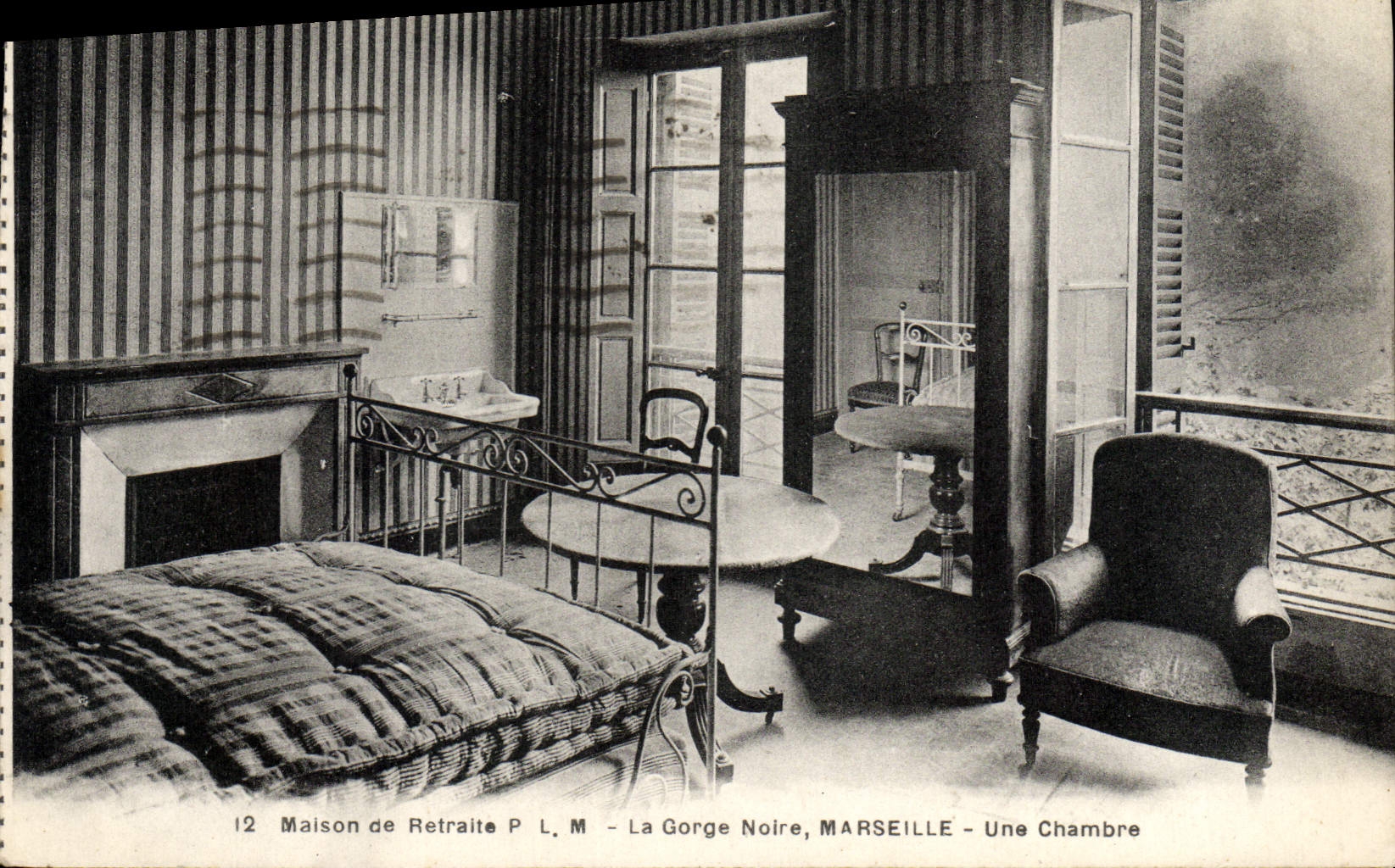 CPA Marseille Maison de retraite PLM La gorge noire Une Chambre