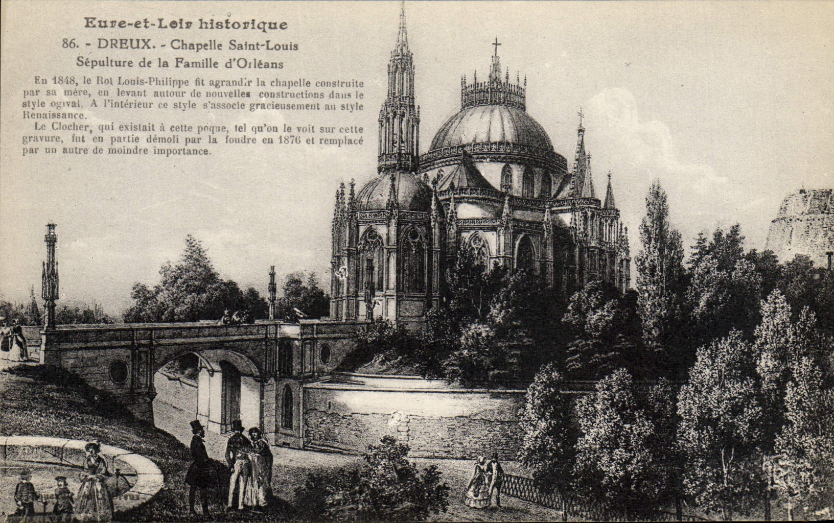 Dreux - Chapelle Saint-Louis — Sépulture de la Famille d'Orléans — Éditeur CPAPHIL, n° 86