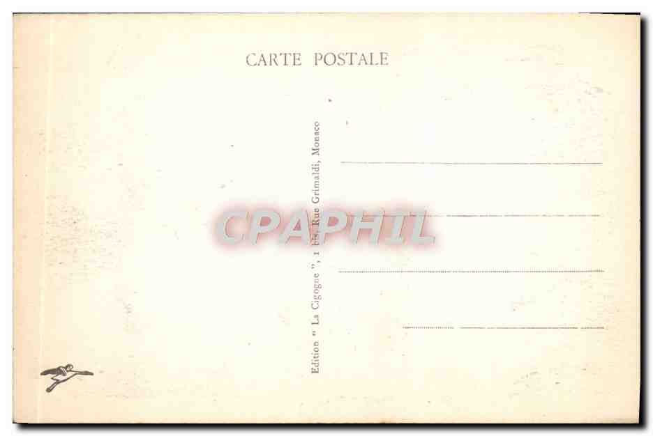 CPA Monte Carlo Les Jardins et le casino — Verso