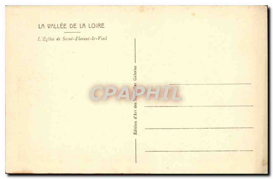 CPA L'Eglise de Saint Florent le Vieil — Verso