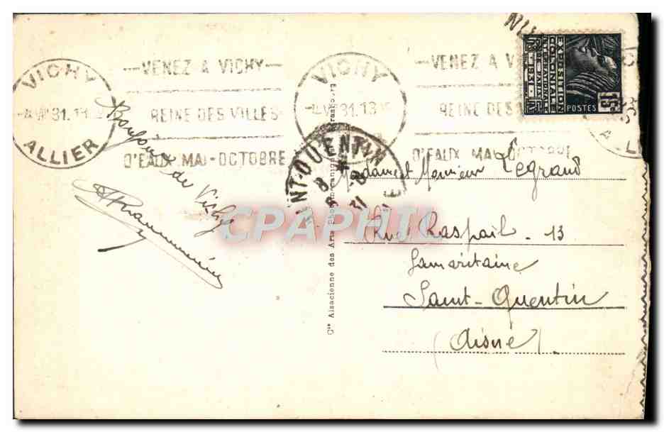 CPA Vichy Le Casino Enfants — Reverso