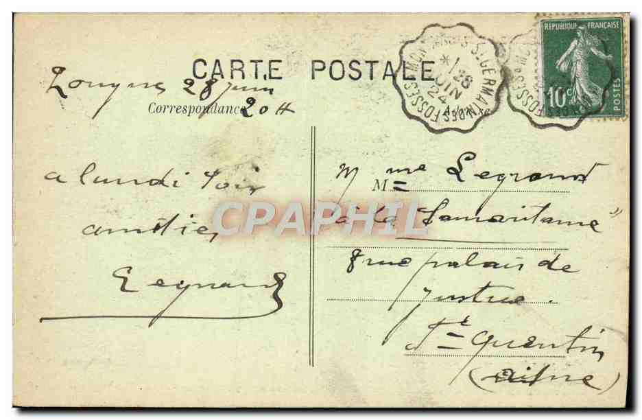CPA Legende de Saint Saulge Fete du 14 juillet Foklore  — Verso