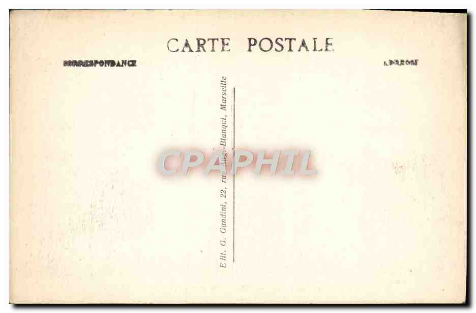 CPA Marseille Le Pont Transbordeur et la Vieux Port vus du Pharo — Verso