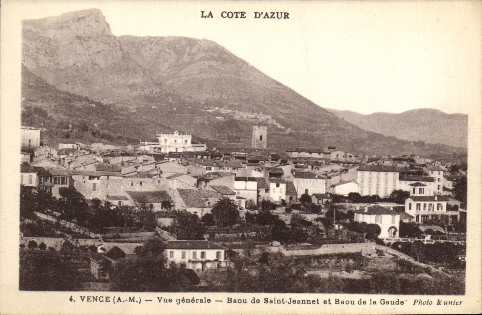 CPA Vence Vue genearle Baou de Saint Jeannet et Baou de la Gaude 