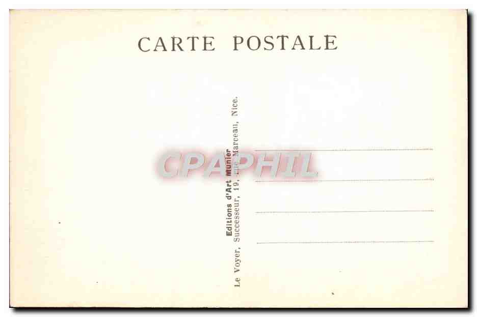 CPA Vence Vue genearle Baou de Saint Jeannet et Baou de la Gaude  — Rückseite