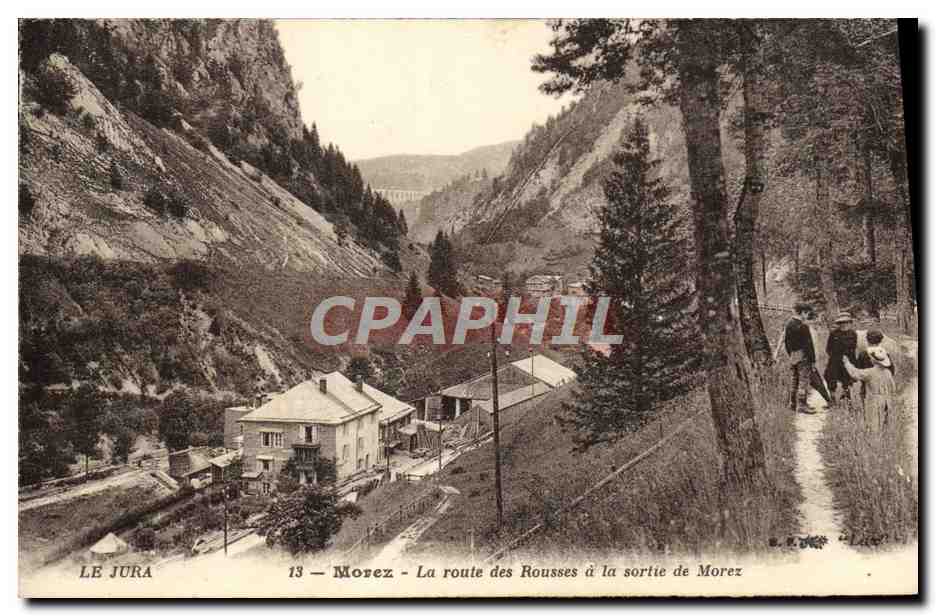 CPA Morez La Route Des Rousses a la sortie de Morez Enfants