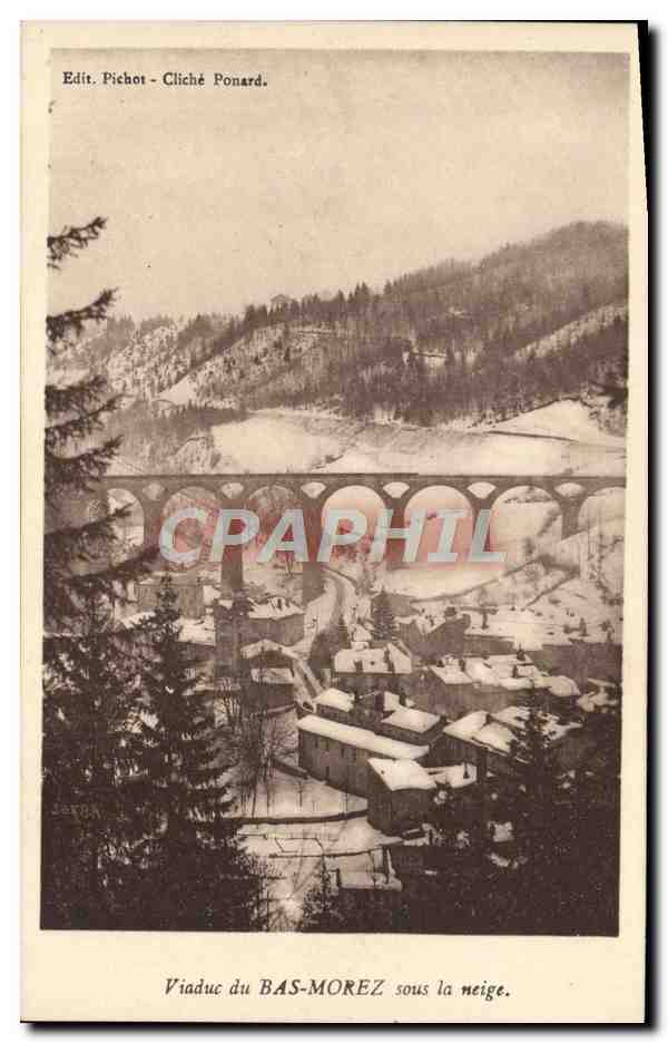 CPA Viaduc du Bas Morez sous la neige