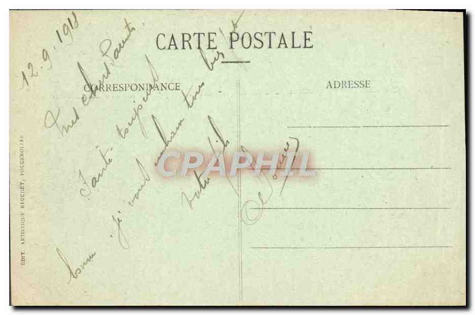 CPA Haute Saone illustree Luxeuil les Bains Ancienne Abbaye Ecole secondaire libre Saint Colomban — Rückseite