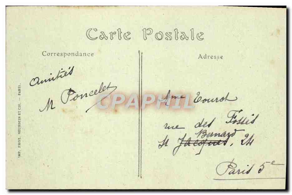 CPa Tulle La Caserne de La Botte Militaria — Rückseite