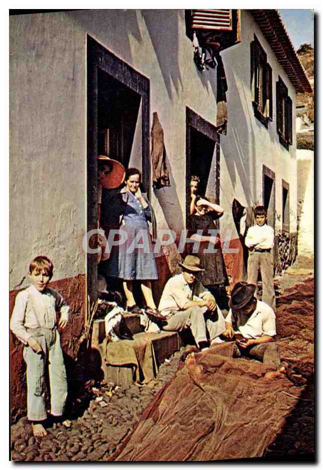 CPM Scene in the Fishing Village of Camara de Lobos Madeira