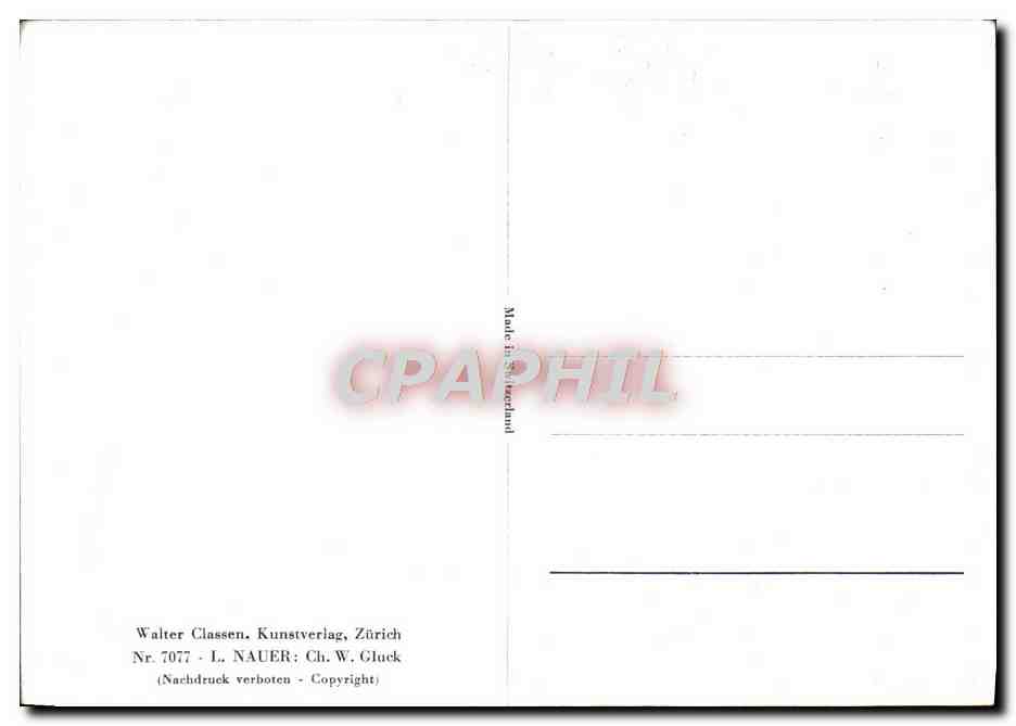 CPM L Nauer Ch W Gluck — Verso