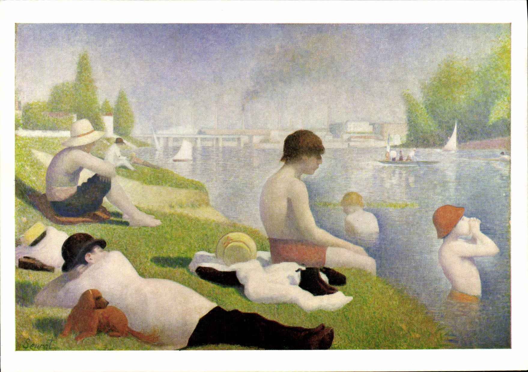 Bathers at Asnières — Georges Seurat — National Gallery, Londres