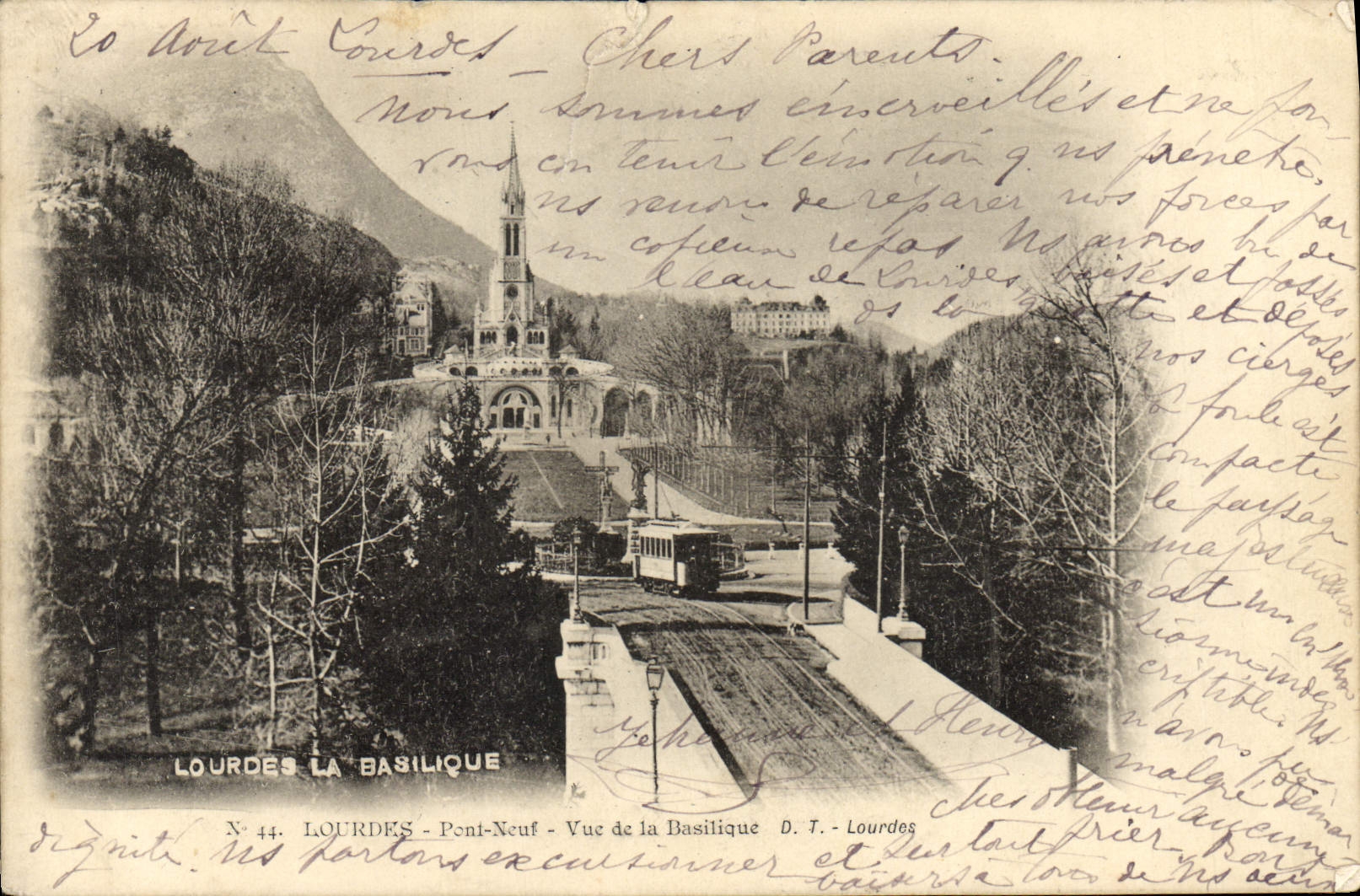 CPA Lourdes La Basilique