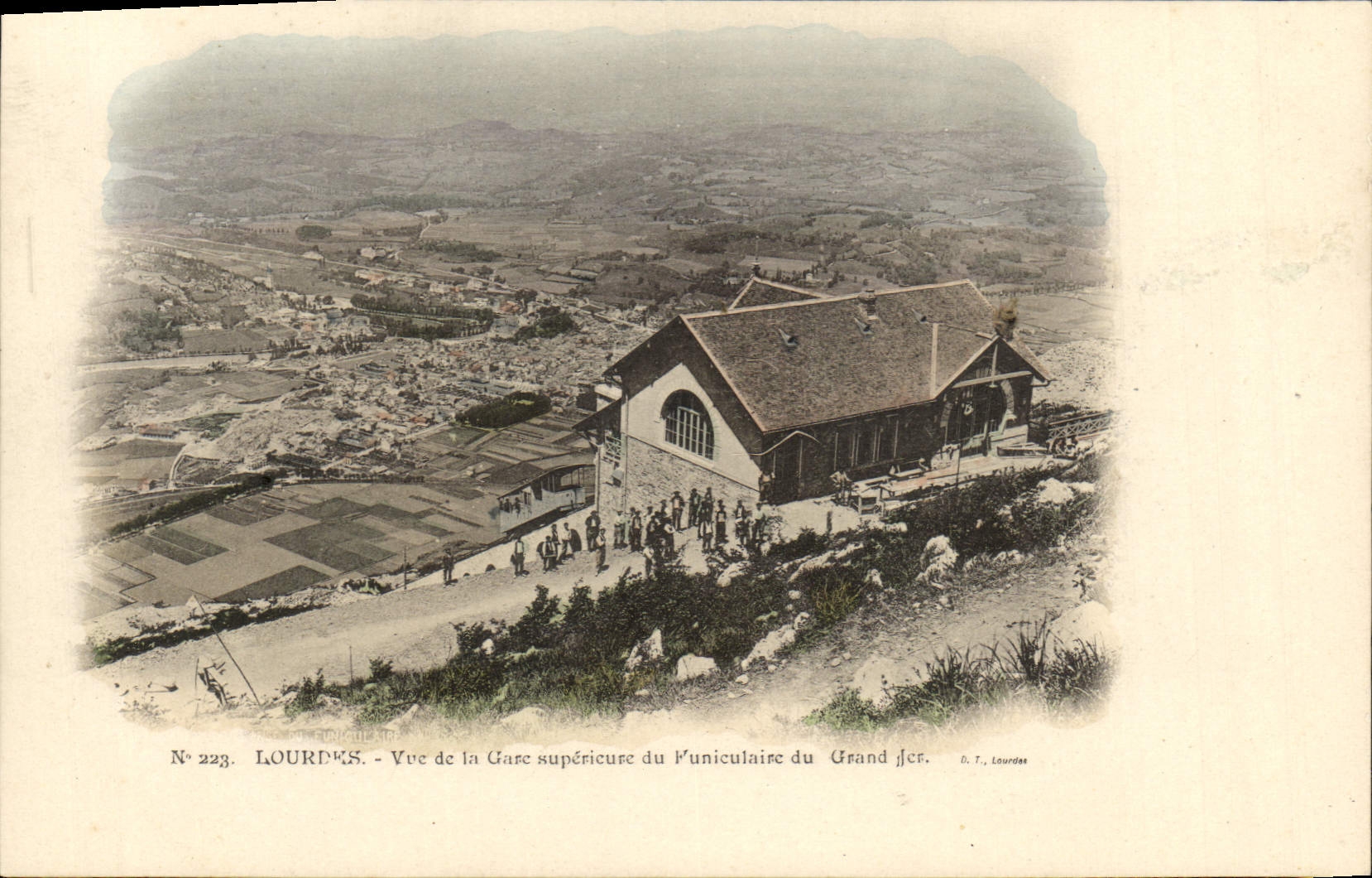 CPA Lourdes Vue De La Gare superieure du funiculaire du grand Jer