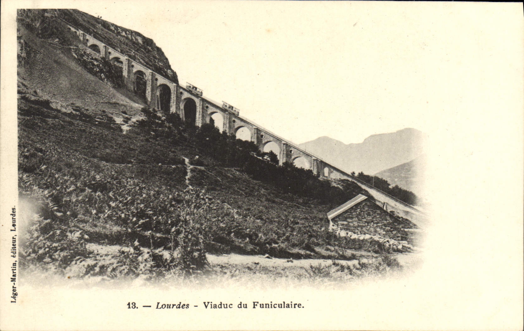 CPA Lourdes Viaduc Du Funiculaire