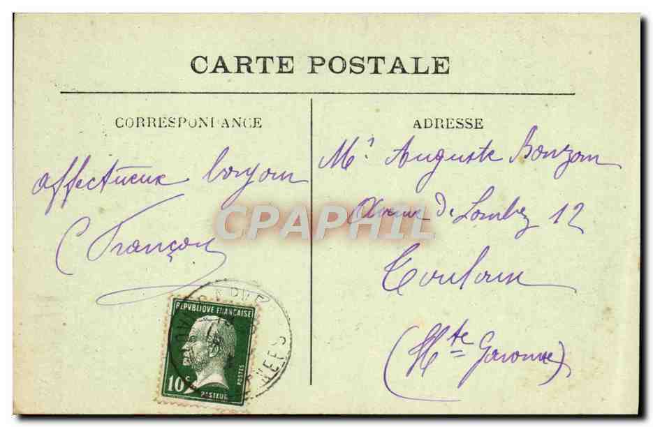 Capvern-les-Bains (H.P.) — La Buvette, le Parc et la route du Bouridé — Verso