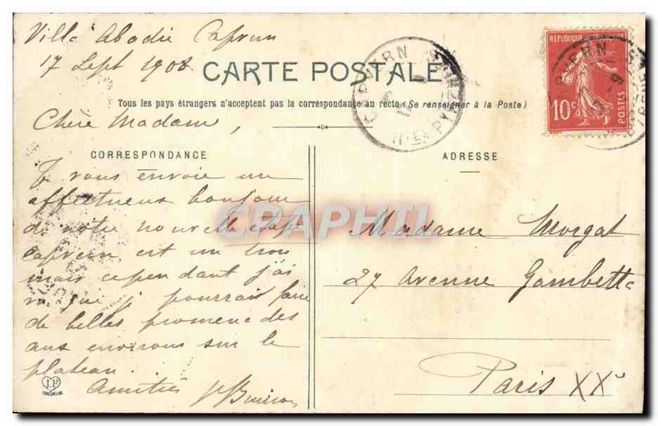 Capvern - Village et Château de Mauvezin — Les Hautes-Pyrénées, n° 939 — Verso