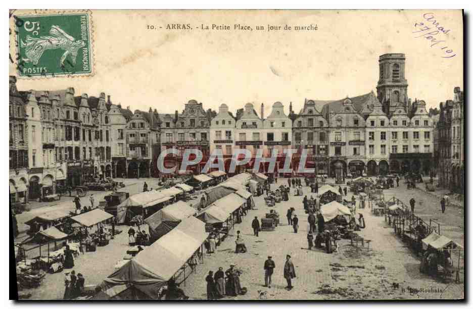 Arras - La Petite Place, un jour de marché — B. Roubaix