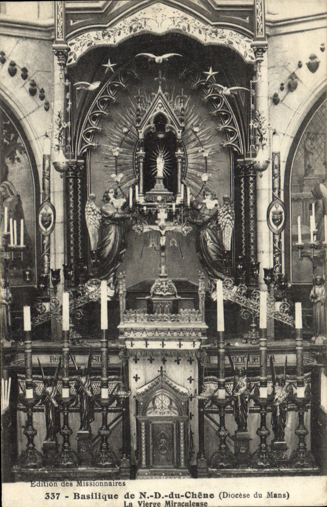 CPA Basilique De N D Du Chene La Vierge Miraculeuse Diocese du Mans 