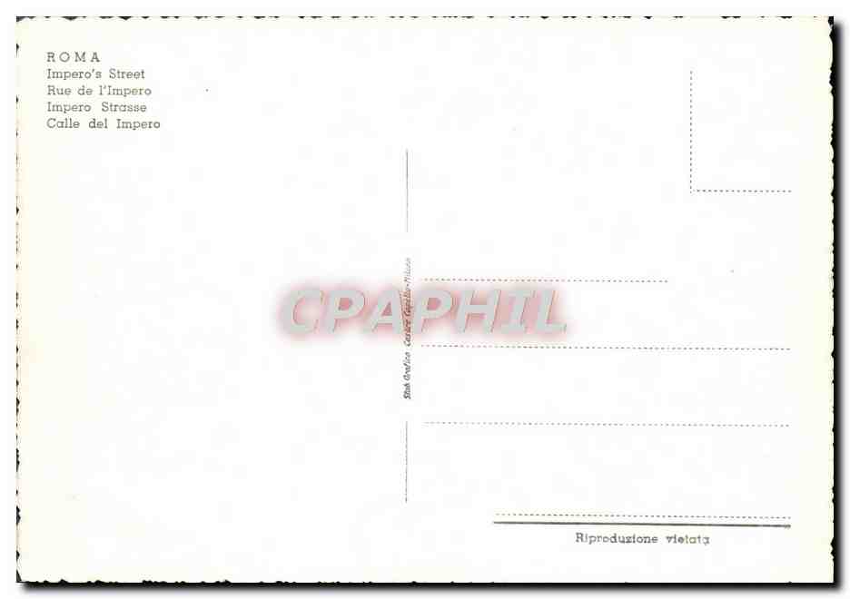 CPA Roma Va dell'Impero — Rückseite