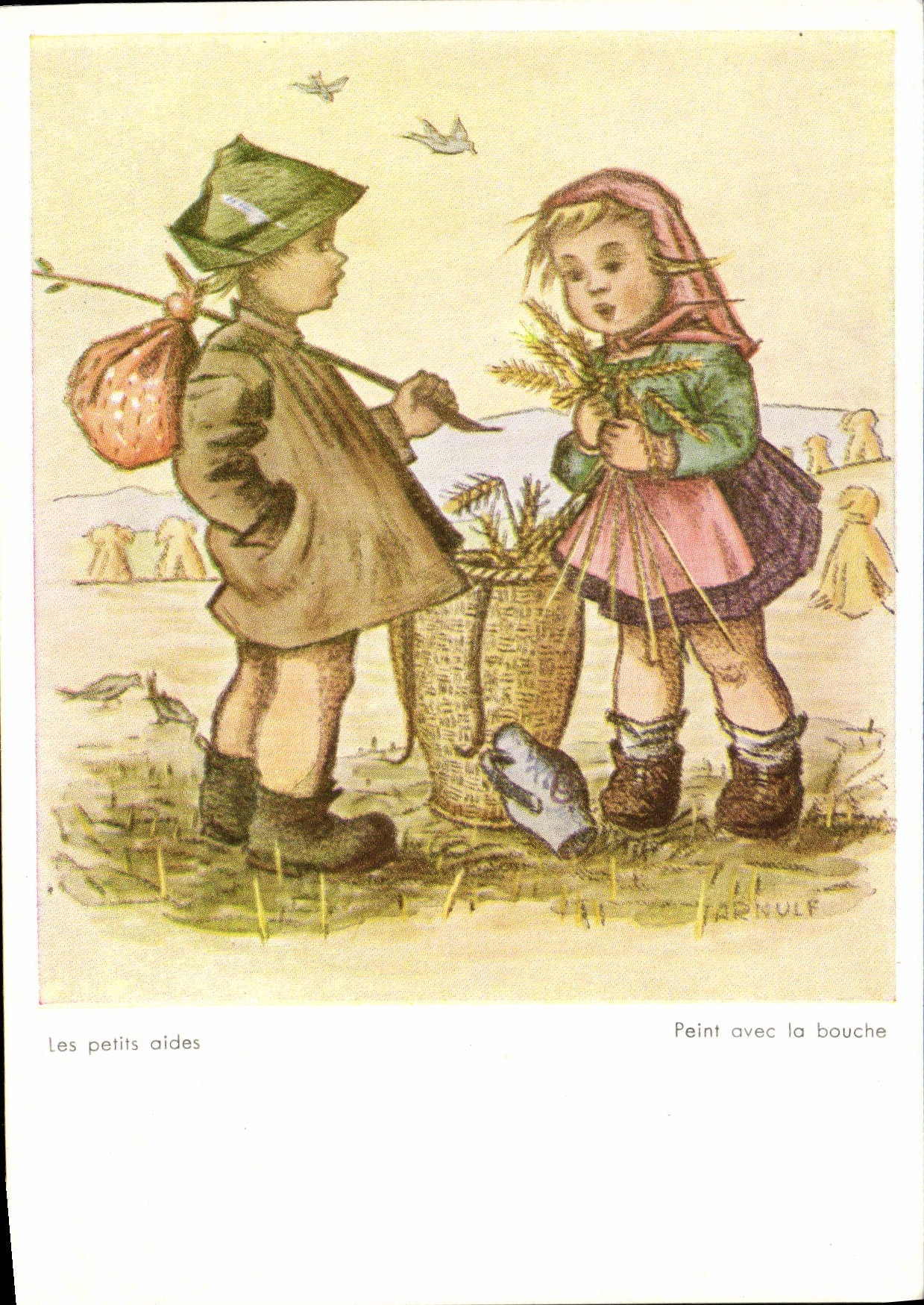 Les petits aides — Peint avec la bouche — Arnulf