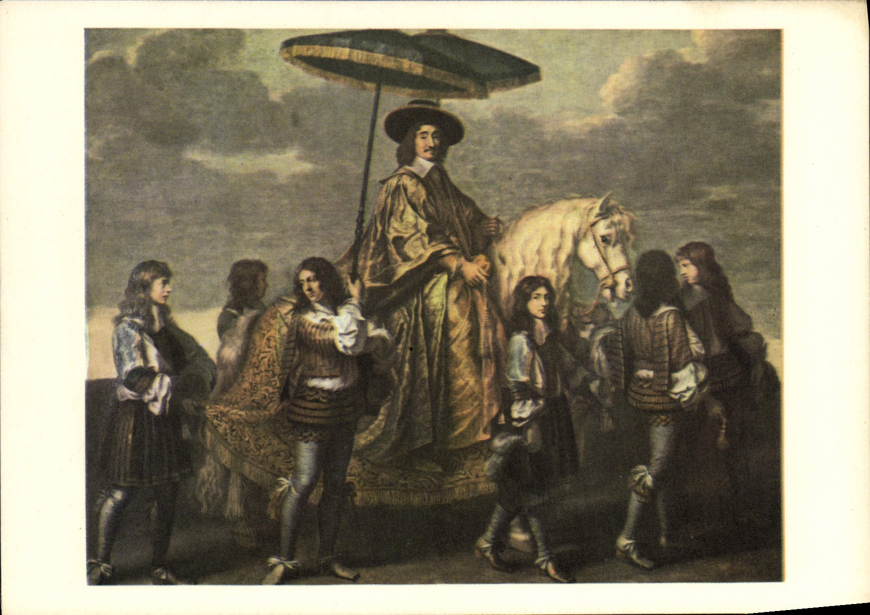 CPM Peinture Francaise Charles Lebrun Le Chancelier Seguier Au Cortege De l'Entree De La Reine Marie
