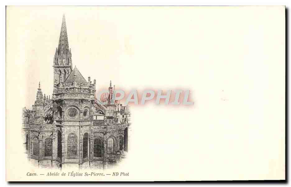 CPA Caen Abside de L'Eglise St Pierre