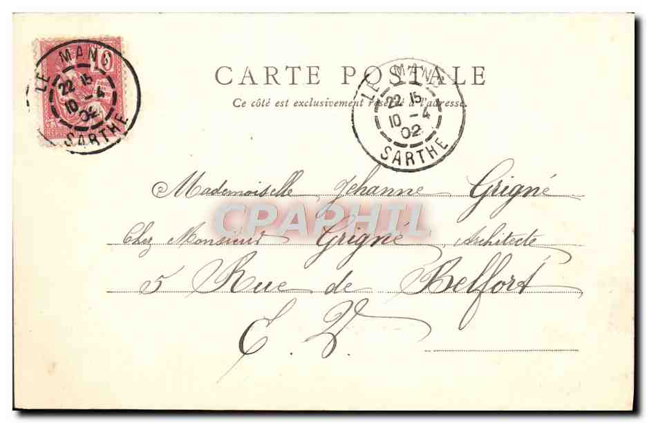 CPA Solesmes Abbaye des Benedictins — Rückseite