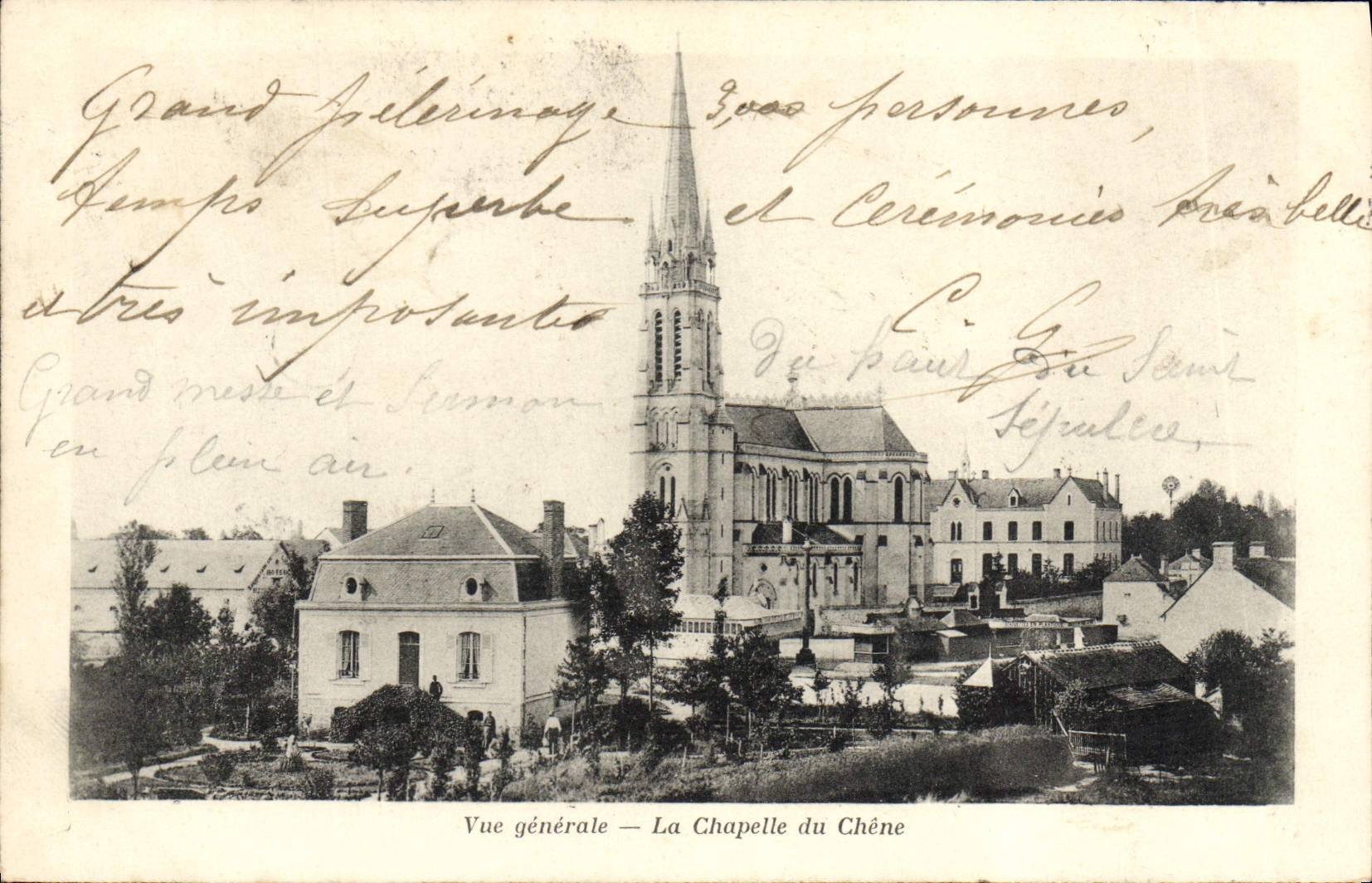 CPA Solesmes Vue Generale La Chapelle du Chene