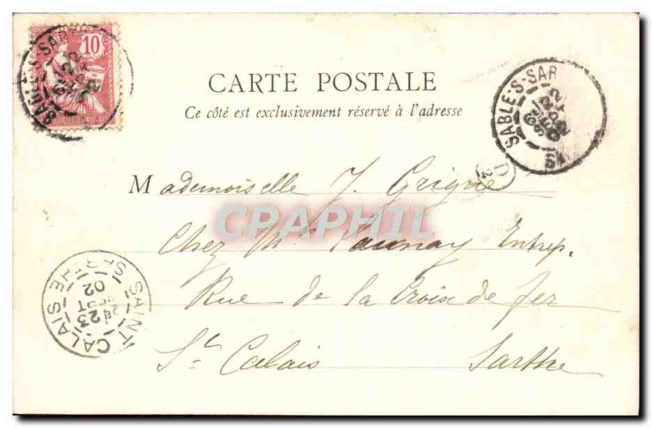 CPA Solesmes Vue Generale La Chapelle du Chene — Verso