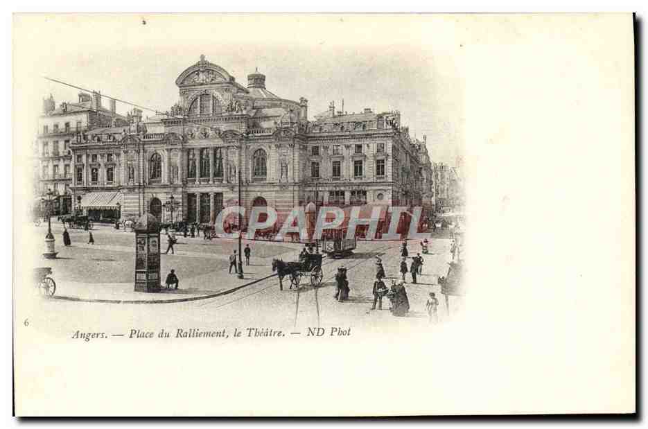 CPA Angers Place du Ralliement le Theatre