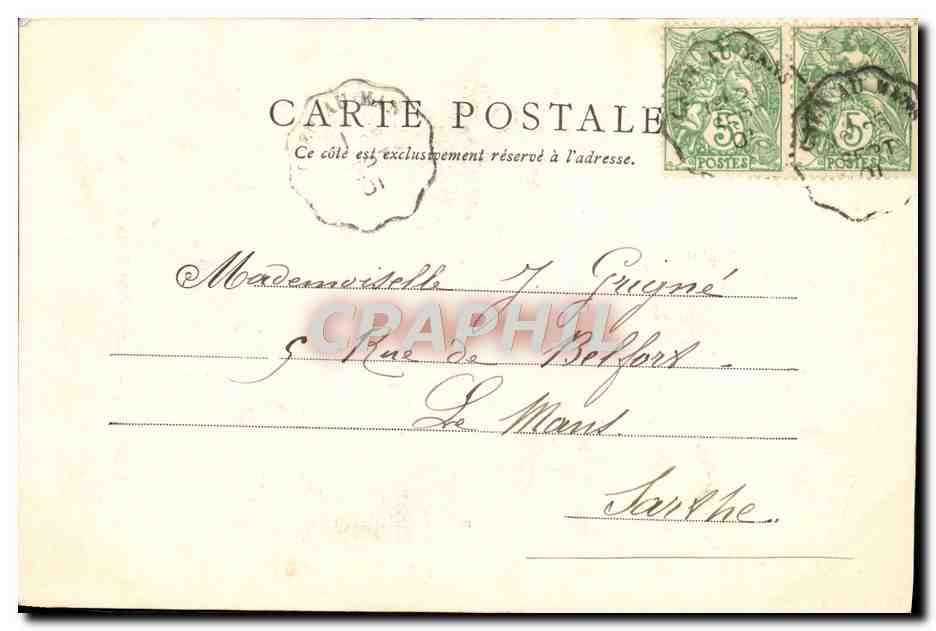CPA Le Mans Maison dite de la Reine Berengere — Rückseite