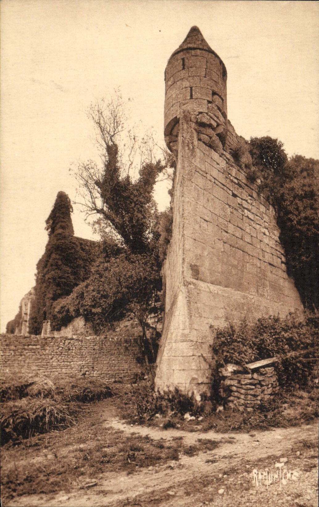 CPA Maillezais Architecture Religieuse de Poitou Remparts de l'ancienne abbaye 